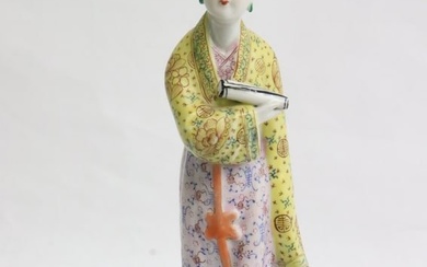 Antique Chinese famille rose porcelain figure