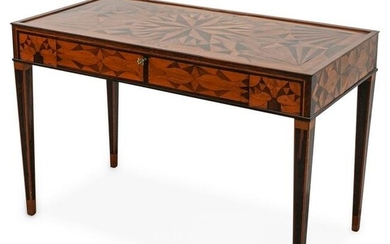 Antique French Marquetry Wood Desk