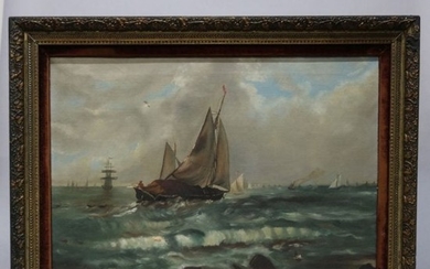 Antique Maritime Ship Painting, 19th C