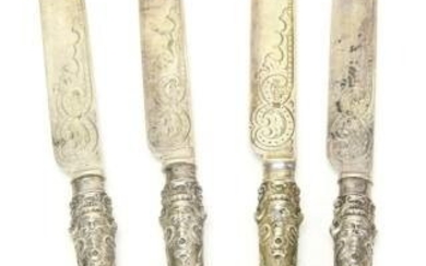 Antique Martin Hall & Co Sheffield Sterling Knives