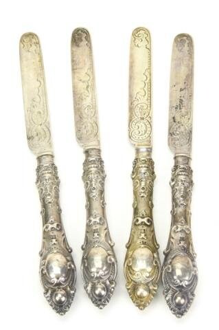 Antique Martin Hall & Co Sheffield Sterling Knives