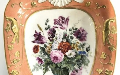 Antique Old Paris Hand Painted Porcelain Bowl