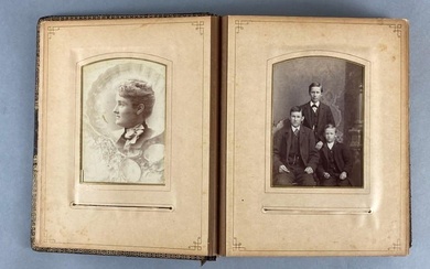Antique Photo Album with Photographs