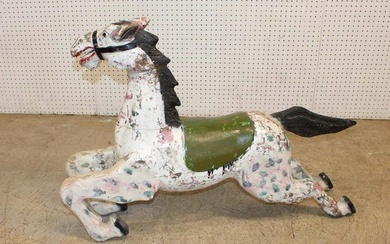 Antique wooden carousel style horse in original paint