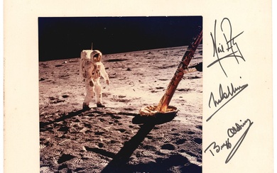 Apollo 11 Signed 'EVA' Photograph