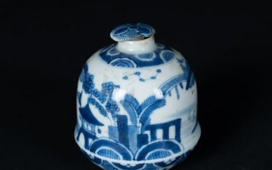 Arte Cinese A blue and white porcelain vase painted