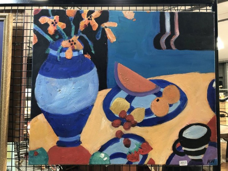 Artist Unknown, "Summer Still Life #2, 2009", acrylic on canvas, 51 x 61cm, signed lower right