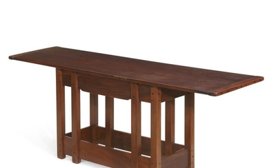 Arts & Crafts style mahogany hall table