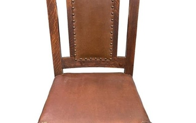 Arts and crafts oak chair
