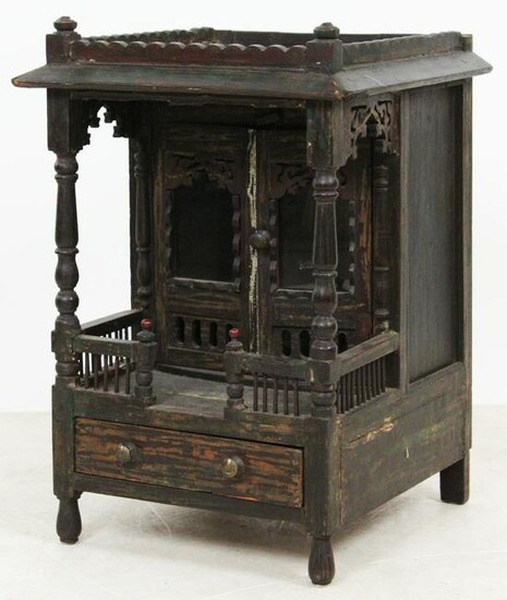Asian Side Table Display Cabinet