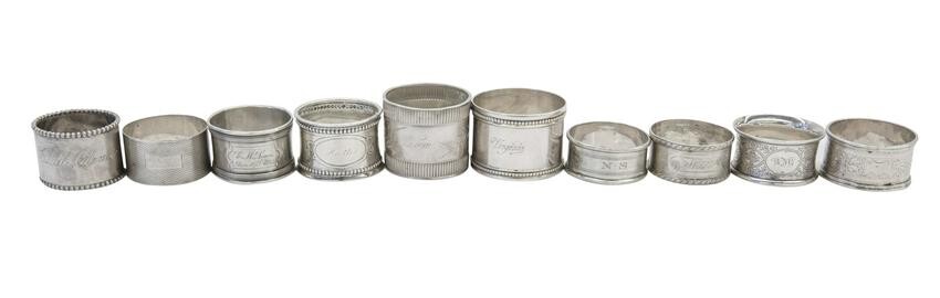 Assembled Sterling Silver & Silver Plated Napkin Rings