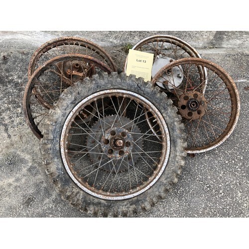 Assorted Velocette spares: Wheels various