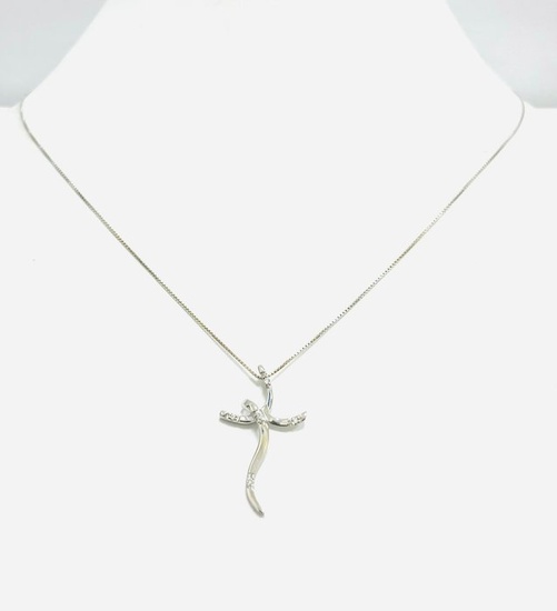 Astralia - 18 kt. White gold - Necklace with pendant - 0.05 ct Diamond
