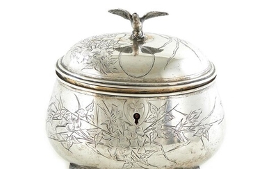 Austro-Hungarian silver sugar box or tea caddy