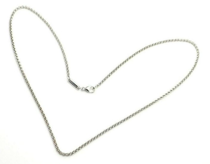 Authentic Chopard 18k White Gold Simple Chain Necklace