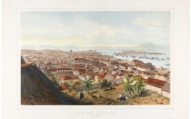 [BRAZIL]--CICÉRI AND BENOIST | Rio de Janeiro, [1852], hand-coloured lithograph