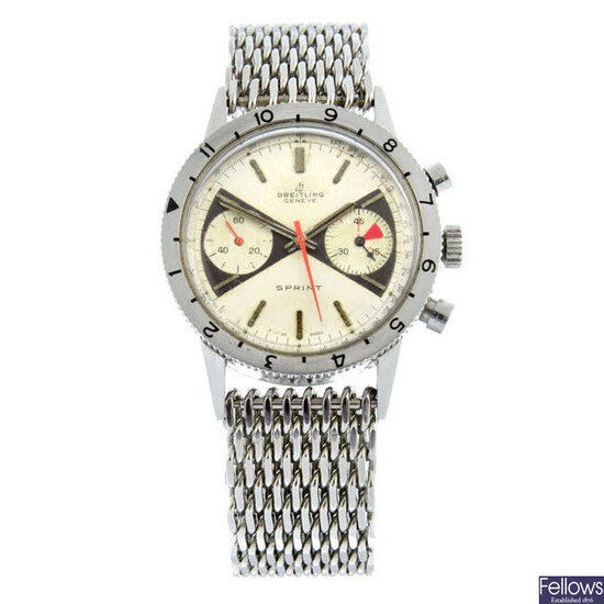 BREITLING - a stainless steel Sprint chronograph bracelet watch, 38mm.