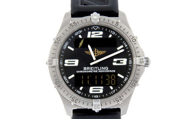 BREITLING - a titanium Aerospace wrist watch, 40mm.