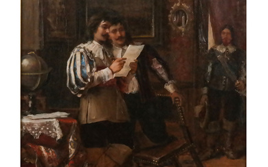 BRUCKLAJOS (?): "Musketeers" - Oil Painting