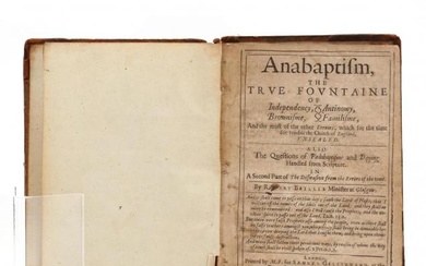 Baillie, Robert. Anabaptism, The True Fountaine of...