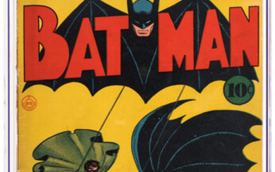 Batman #1 (DC, 1940) CGC GD- 1.8 Off-white pages....