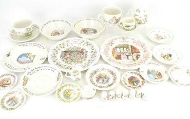 Beatrix Potter and Brambly Hedge collectible ceramics comprising twelve Wedgwood...
