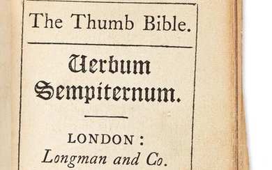 Bible, English, Miniature. The Thumb Bible. Verbum