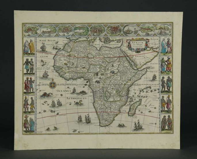 Blaeu. Africae Nova Descriptio. c.1630.