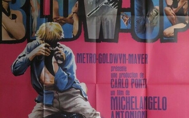 Blow up (1967) By Michelangelo Antonioni with David Hemmings, Vanessa Radegrave Poster 1.20 × 1.60 m Drawing by G Kerfyser, Palme d'or Festival de Cannes