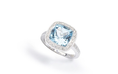 Boodles: A blue topaz and diamond ring