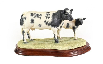 Border Fine Arts 'Belgain Blue Cow and Calf' (Style One),...