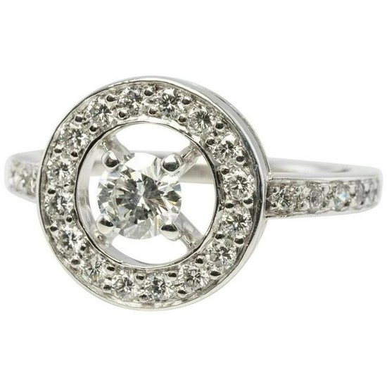 Boucheron Diamond Ring PRG29652 sz 50 18K White Gold