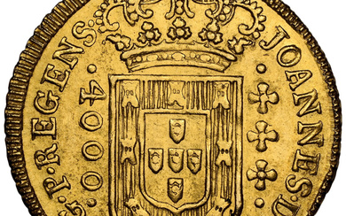 Brazil: , João Prince Regent gold 4000 Reis 1813-(R) MS61 NGC,...