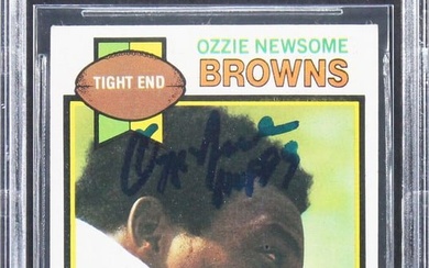 Browns Ozzie Newsome Authentic Signed 1979 Topps #308 Card BAS Slabbed