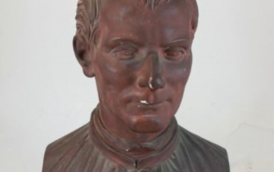 Busto in gesso raffigurante figura maschile