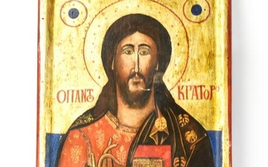Byzantine Style Christ Pantocrator Wood Icon