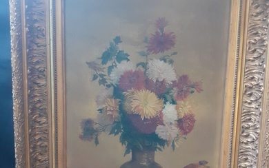 C DEPASSIOT Bouquet d efleurs Huile sur toile 60... - Lot 13 - Richard Maison de ventes