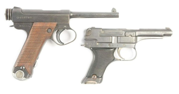 (C) LOT OF TWO: TWO JAPANESE WWII HANDGUNS: TYPE 14