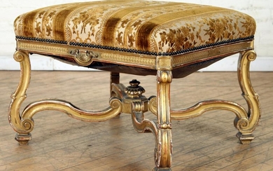 CARVED GILT WOOD FRENCH BENCH REGENCY STYLE 1900