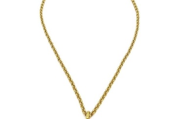 CHANEL CC Logos Heart Motif Gold Chain Necklace 95P France