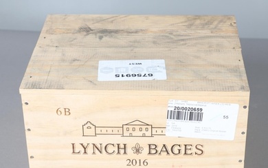 CHATEAU LYNCH-BAGES PAUILLAC 2016 - CASED. A set of six 750m...