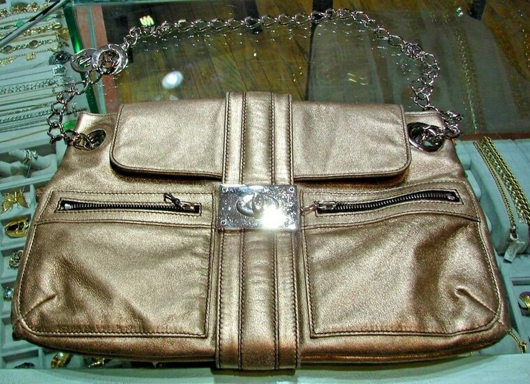 CHIC Lanvin Metallic Gold Handbag w/ Dustbag
