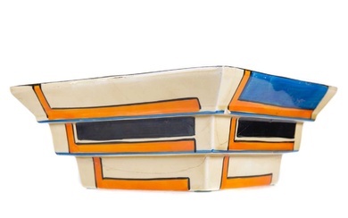 CLARICE CLIFF (BRITISH, 1899-1972) FOR NEWPORT POTTERY, BIZARRE STEPPED BOWL 1930-39