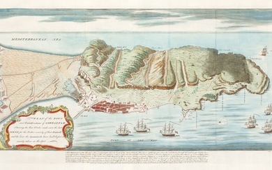 CLAUDE DU BOSC (1682 / 1745) "Gibraltar. Map of the city".