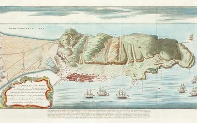 CLAUDE DU BOSC (1682 / 1745) "Gibraltar. Map of the