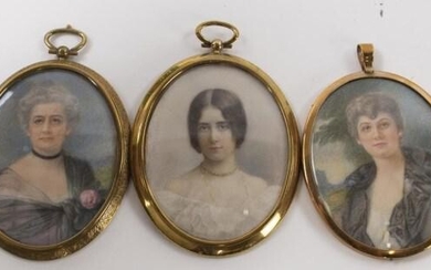 Caroline Pennoyer DeWitt, 3 Miniature Portraits