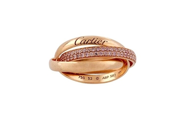 Cartier | A rose gold and pink sapphire 'Trinity' ring, 2015