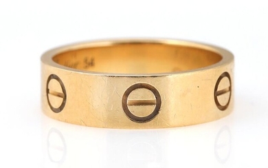 Cartier An 18k gold “Love” ring. Size 55. Internal ingraving IPG599. 54....
