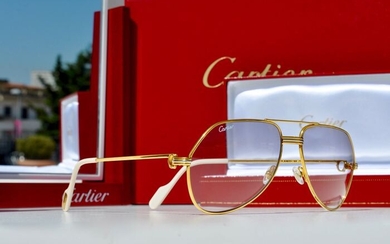 Cartier - Cartier Vendome Louis Gold 84’s Sunglasses Glasses Gold Plated Frame NEW - Sunglasses