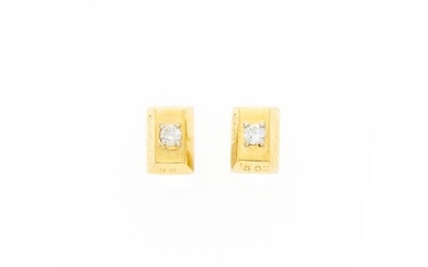 Cartier Pair of Gold and Diamond Gold Earrings
